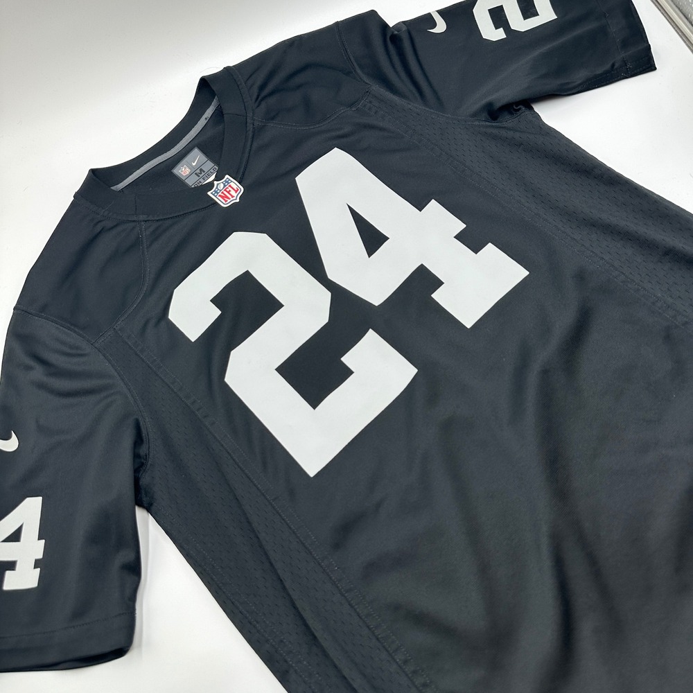 Nike Oakland Raiders Nike Jersey Mens M Black Marshawn Lynch 24 NFL Football